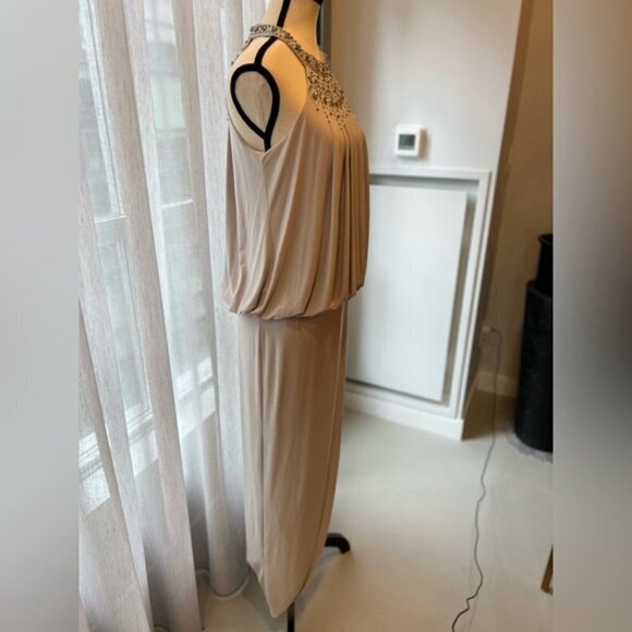 Mignon Light Grey Evening/Party Gown with Rhinestones - Picture 6 of 15